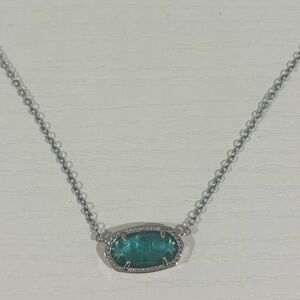 Kendra Scott Elisa Silver Pendant Necklace in London Blue Glass